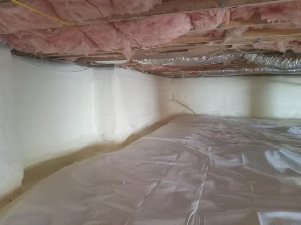 Crawl space encapsulation with closed-cell spray foam for Metal Roof Coating in Cottage Lake